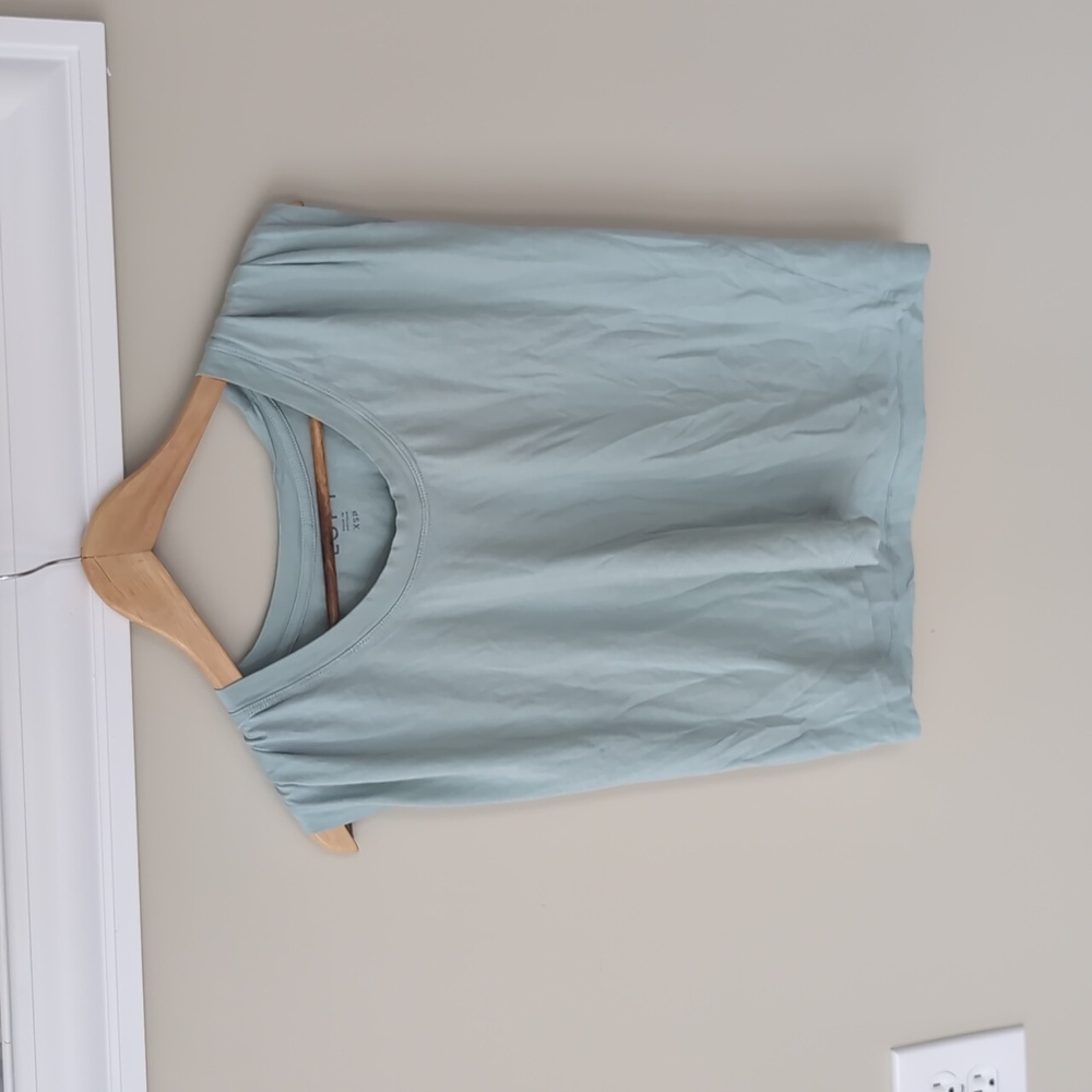 LOFT Extra Small Petite Cyan Scoop Neck Tank Top